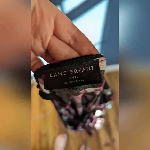 Lane Bryant Long Sleeve Fit And Flare Polka Dot Dress Size 14/16 (EUC) - Picture 4 of 16